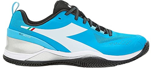 Diadora Herren Blushield Torneo Clay Tennisschuhe Sandplatzschuh Hellblau - Weiß 44,5