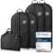 Bruce.® 4x Borsa Porta Abiti da Viaggio, 2x 100x60cm e 2x 120x60cm, Custodia Abiti con Cerniera Antitarme, Copriabiti da Armadio Antipolvere 120 GSM, Porta Abito da Viaggio Uomo e Donna
