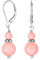 Gemma Naturale Rosa Corallo Boho Bali Milgrain Bordato Perline Rondel Separatore Doppia Palla Rotonda Orecchini A Goccia Per Le Donne Adolescenti .925 Sterling Silver Lever Back