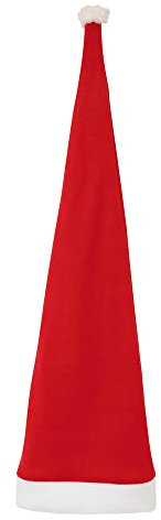 KarnevalsTeufel Nikolausmütze XXL ca. 110 cm lang mit Bommel Weihnachtsmütze Rot Warm Santa Claus Weihnachtsmann Advent