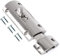 TERF® 75mm Brushed Nickel Modern Door Bolt Latch 75mm [3''] Surface Mounted Sliding Durable Door Gate Lock Catch Bolts with Fixing Use for Securing Internal External Doors and multi Use - Pack of 1