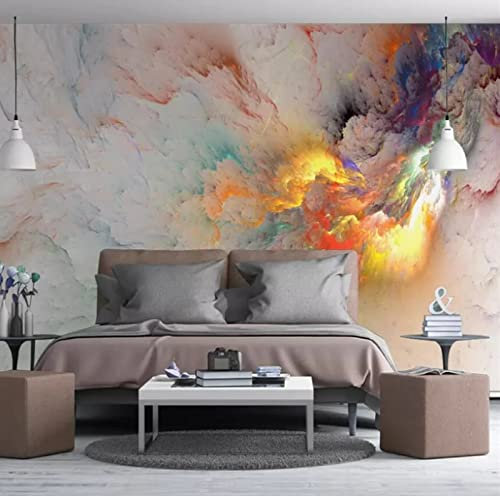 Fototapete Abstrakte bunte Wolke Modern Wohnzimmer Schlafzimmer Wandtapete Motivtapeten Vlies Tapete 350CM(W)*256CM(H)