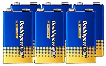 9v Battery Cube Battery 6F22 Square Alkaline Battery Multimeter Multimeter Guitar Available Nine Volt Battery (Size : Six)