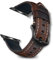 RoYiio Bracelet Cuir Compatible avec Apple Watch 42mm 44mm 45mm 46mm 49mm Bracelet de Montre en Cuir Ciré à l'huile pour iWatch Series 10/9/8/7/6/5/4/3/2/1/Ultra 2/SE 2 - Marron Foncé