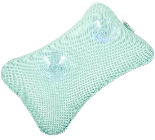 Healvian Polyester und Silikon Badewannenkissen Kopfstütze für