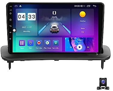 DEHIWI 2 DIN Android 12 Autoradio 9 Zoll Touchscreen Radio Mit Rückfahrkamera Unterstützt 4G/WIFI/SWC/FM/1080P Video/Carplay, Für Volvo S40 C30 C70 2004~2013 Auto Stereo Audio Radio Head Unit,M600s