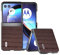 COQUE Phone Case for Motorola Razr 40 Ultra Cover,Ultra-thin Crocodile Pattern Genuine Leather Drop Protection Shell-Brown