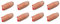 8Stück Magie Daumenspitze Zauberdaumen Daumenspitze mit Seide Finger Rote Seidentuch für Trick Finger Zauber Requisiten für Halloween Party Streich Prop Bühnenbar-Party-heimshows (A)