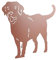 HEEPDD Labrador-, Metallhund, Gartenstecker, Hochwertige Gartenskulptur aus Eisen, Stabil und Wetterbeständig, Geeignet für die Dekoration Im Freien (Rost)