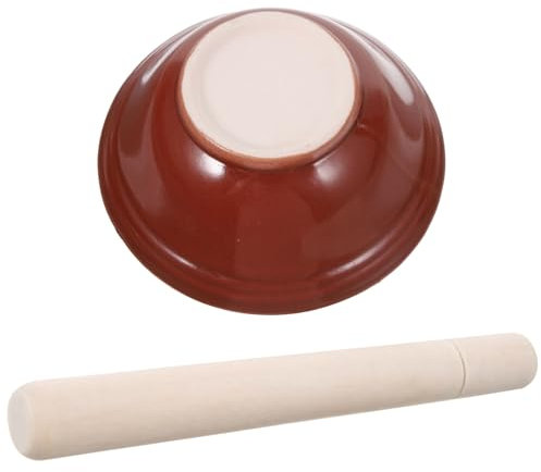 Luxshiny 1 Pc cuenco de molienda de ajo tazón de molienda y mortero tazón de mortero retro mortero cerámico Estilo japones colocar tazón de cerámica herramienta niño pequeño