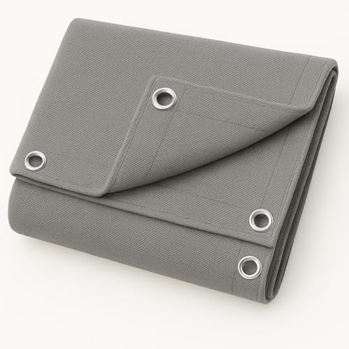 UK Eco Green Canvas-Plane aus strapazierfähiger Baumwolle für Bootshöhe (grau, 2 m x 2 m)