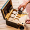 JingNian Bambus-Aufbewahrungsbox, hochwertige Bambus-Aufbewahrungstruhe, abnehmbare Rolltablett-Aufbewahrungsbox, Aufbewahrungsbox mit Rolltablett und Schloss for Zuhause oder Büro
