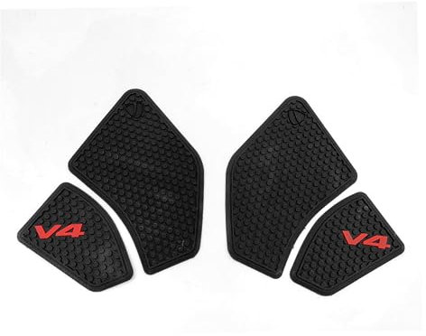 EdWal Protezione del Cuscinetto del Serbatoio Adesivo Serbatoio Moto Pad Antiscivolo Lato Serbatoio Carburante in Gomma per Ducati V4 Panigale V4S Streetfighter V4 S 2018-2021 Adesivi per Serbatoio