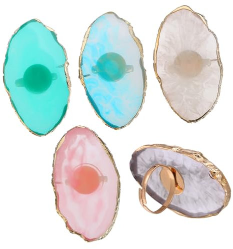 FRCOLOR Set di 5 strumenti per la pittura di unghie, onice, manicure, palette di manicure, agata, marmo, strumento da disegno