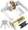 Bubuny Door Handles, Door Handle with Lock, Privacy Knob Locking Device, Door Lever Handle Lock with Key use for Entry Passage and Bathroom