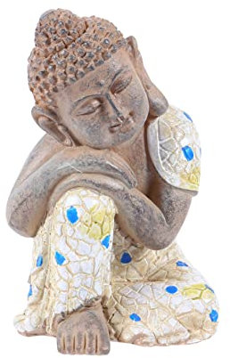 Yardenfun Mini Zen Buddha Desktop Ornament Tempel Aquarium Schmuck Entspannende Wohnkultur