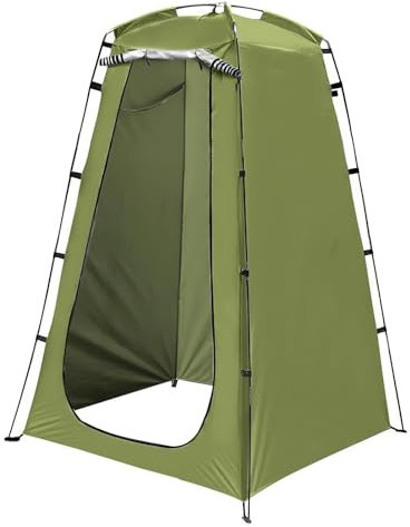 Tente de Douche Portative, 120 * 120 * 190CM Tente de Douche Camping Pop up Pliable Tente de Toilette Cabinet de Changement Abri de Plein Air Vestiaire Extérieure Intérieure Portable (Vert)