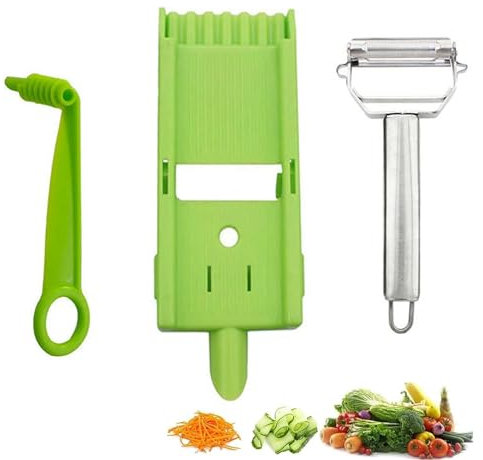 2 in 1 Multifunctional Fruit Peeler Potato Peeler, 3PCS 2 in 1 Shredder and Slicer, Non-Slip Multi Peeler Set Tool, Vegetable Cutter Durable Kitchen Slicer for Vegetable