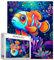 Tucocoo 1000 Teile Puzzles für Erwachsene Niedliche Clownfisch Malerei Puzzle Meerestierkunst 1000 Teile Puzzles für herausfordernde Familienaktivitätsspiel Cartoon-Stil DIY Puzzle Wanddekoration