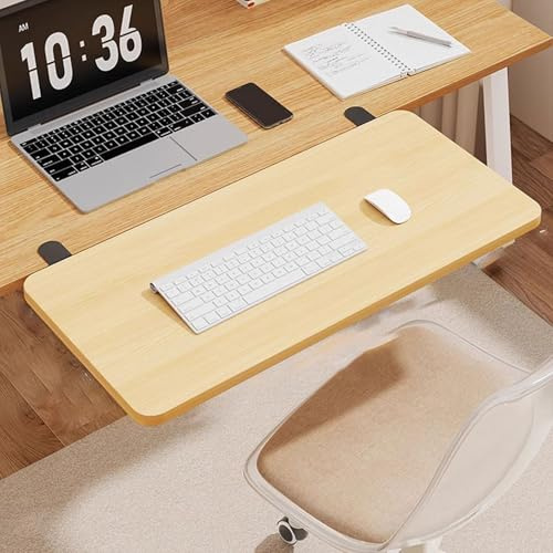 Zenithuxe Ergonomics Desk Extender Tray.Foldable Keyboard Drawer Tray.Computer Elbow Arm Support.Extended Space,no Need To Drill Holes,easy Installation.
