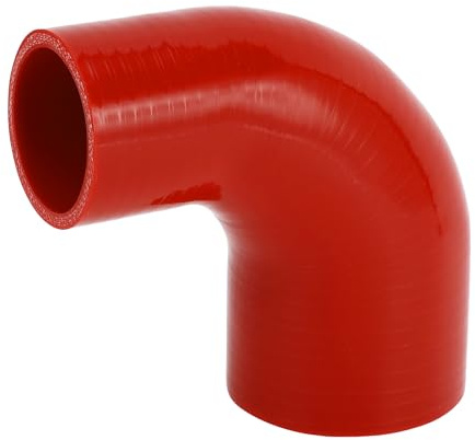 A ABSOPRO 1 Pièce 51mm/2.01-70mm/2.76 Id 100mm/3.94 Longueur 90 Degrés Tuyau De Silicone Rouge Pour Voiture Universel