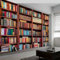 Fototapete Bücherregal Im Vintage-Stil Vlies Tapeten Wandtapete, Dunkelbraun Moderne Wanddeko Design Wand Dekoration Wohnzimmer Schlafzimmer Büro Flur 500 x 280 cm (B x H) Wandtapete