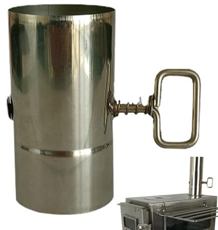 Ofenrohr außen, Kaminrohr für Holzofen – Kamin aus Edelstahl | Verstellbares und dickes Kaminrohr für mehr Stabilität, für Haus und Camping.