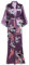 BABEYOND Robe de chambre kimono en satin de soie pour femme - Motif paon - Longue robe de chambre - Pour fille - 135 cm de long, lilas, taille unique