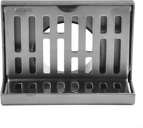 Feegow Scolo quadrato del pavimento della doccia dell'odore dell'acciaio inossidabile, scarico del pavimento di angolo di 90 gradi per il lato della parete, tramoggia quadrata & griglia (A)