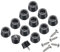 sourcing map 24pcs Rubber Feet Bumpers Buffer Non-Slip Rubber Feet Pad with 3mm Screws for Cutting Board, Cutting Board Feet, Cutting Board Rubber Feet (Black, 0.3H x 0.5D)
