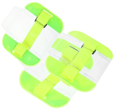 SEWACC 3 Stück Verstellbare Arm Ausweishalter Sicherheitsausweishalter Aus Polyester Praktischer Kartenhalter Für Arbeit Modisches Design in Neonfarbe Für Veranstaltungen Und Reisen