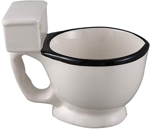 RANJOVER Novelty Toilet Ceramic Mug with Handle 300Ml Coffee Tea Milk Ice Cream Cup Funny for Gifts
