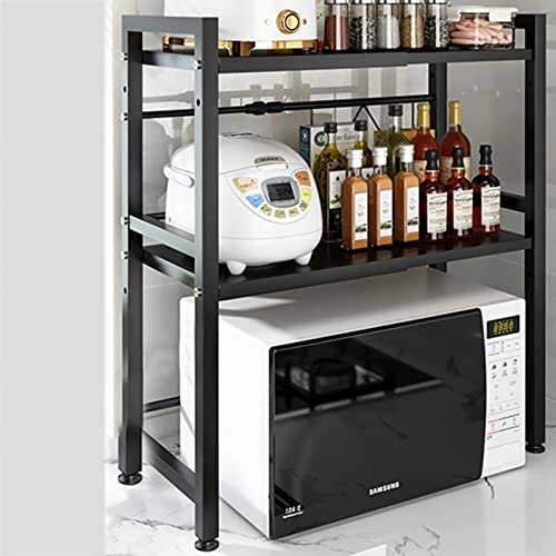 dsmsdre Rejilla para Horno Microondas, Soporte para Microondas, Estante De Almacenamiento De Cocina, Rejilla Extensible para Horno Microondas para Colocar Hornos Microondas Y VAR,White-66x32x82.5cm