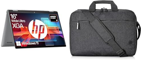 HP Envy x360 2-in1 Laptop | 16” WUXGA Touchscreen | AMD Ryzen 5 8640HS | 16 GB LPDDR5 RAM | 512 GB SSD | AMD Radeon-Grafikeinheit | Windows 11 Home | Copilot+ | QWERTZ | Silber Laptophülle