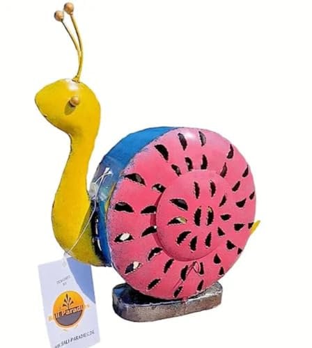Gartenfigur große Schnecke handgemachte Gartenfigur aus Metall