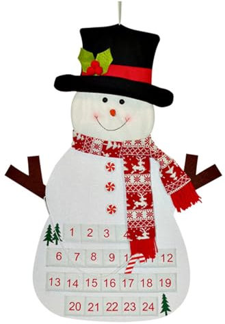 Delicada forma de árbol de Navidad, calendario de Adviento, adorno para colgar en la pared, decoración de tela para el hogar y la oficina