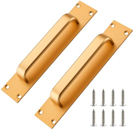 Joytey 2 Packs Door Handles Cabinet Pulls 7.87x1.57 in D Pull Handle with Screws Large Handle Pulls for Barn Garage Shed Gate Cupboard Wardrobe Doors Window Dresser Drawer Hotbed