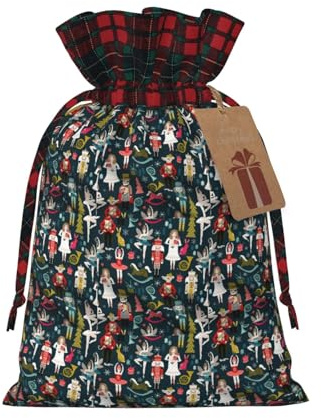 JBYJBX Nussknacker für Damen, Ballett, Weihnachten, Tanzdruck, Weihnachten, Kordelzug, Geschenktüte für Weihnachten, Verpackung, festliche Verpackung, Partygeschenke