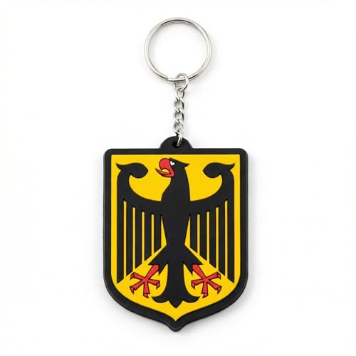 Generisch 1x Schlüsselanhänger mit Deutschland Bundesadler als Motiv, für Auto, Motorrad, Schlüssel Anhänger als Geschenk für Frauen, Männer und Kinder