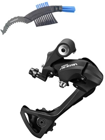 maxxi4you Shimano ACERA RD-T3000 Schaltwerk 9-Fach Direktmontage schwarz inkl Fahrrad Kettenbürste