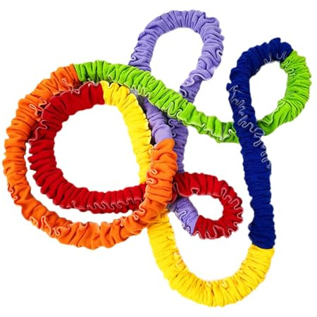 Wswqop Bande élastique Coopérative, Bande élastique Favorisant Le Mouvement, équipement pour La Maternelle, Tissu pour L'entraînement à L'équilibre L, 5m