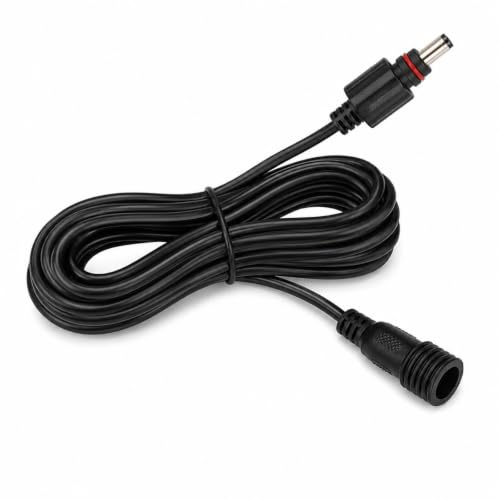 Leloco DC Verlängerungskabel Wasserdicht 5 m, DC-Stecker auf DC-Buchse Verlängerungskabel für Solarleuchten, LED-Strahler, Gartenbeleuchtung, Außenleuchte, Niedervolt Beleuchtung, Schwarz