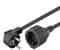 CABLEPELADO Cable alargador de alimentación, Cable Extensor alimentación Schuko Macho a Hembra, Cable de Tipo H05VV-F 3G1.5mm² | Enchufe 16A/250V, Negro, 5 Metros