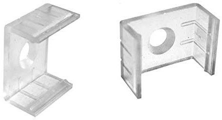 4x Montagehalterungen für das weiße Aluprofil Rhein zum Einklicken | Zubehör für LED-Aluminiumprofile