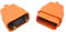 BURNTEC 2 Pin 10A Orange or Black Cable Flex Connector Inline Joiner - Ideal for Lawnmower Strimmer Garden Repair (Orange)