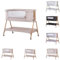 Chipolino Babybett Sweet Dreams mit Rollen, Beistellbett, Matratze, Anti-Reflux, Farbe:beige