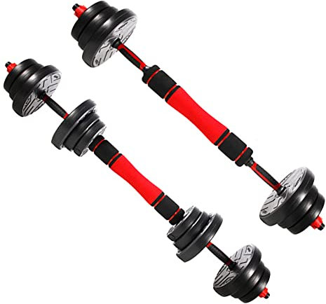 XININ Verstellbare Hanteln Mit Hantelstange Und Scheiben 2In1 Heimfitnessgeräte Übung Gewichtheben 10Kg 20Kg Hanteln,2pcs 20kg