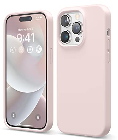 elago Liquid Silicone Case Compatible with iPhone 14 Pro Case (6.1), Premium Silicone, Full Body Protection - 4 Layer Shockproof Phone Cover, Anti-Scratch Soft Microfiber Lining (Lovely Pink)