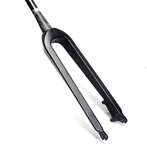 HSQMA MTB Rigid Fork 26 Inch Carbon Fiber Mountain Bike Fork Ultralight Disc Brake Bicycle Front Fork 1-1/2 Quick Release 9mm (Color : 26'' Matte Black)