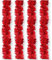 AKH Metallic Christmas Tinsel Garland - 5m Length | Thin Xmas Hanging Decoration (Red)